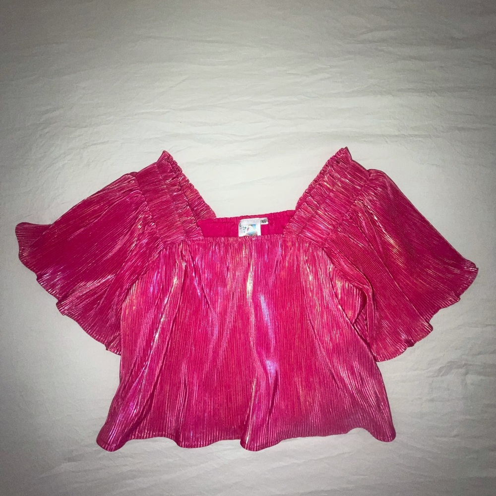 queen of sparkles hot pink top